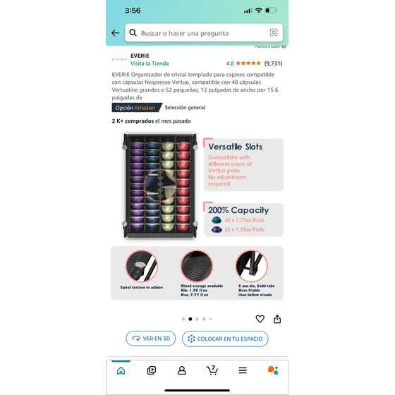 Organizador Capsulas Cafe Compatible Con Nespresso