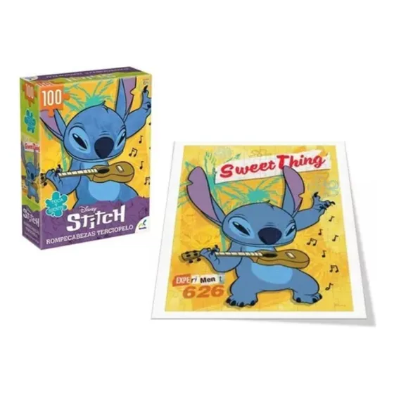 Rompecabezas De Terciopelo Stitch 100 Piezas | Puzzle Suave Disney Infantil Regalo Original Niños Fans Coleccionable