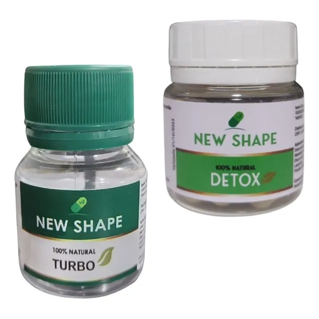 New Shape Turbo E Detox Inibidor De Apetite Kit 14 Dias