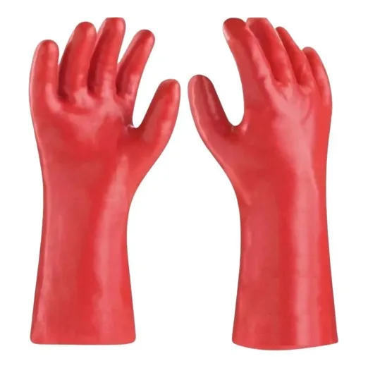 Guantes Rojos Pvc De X Dos  Pares