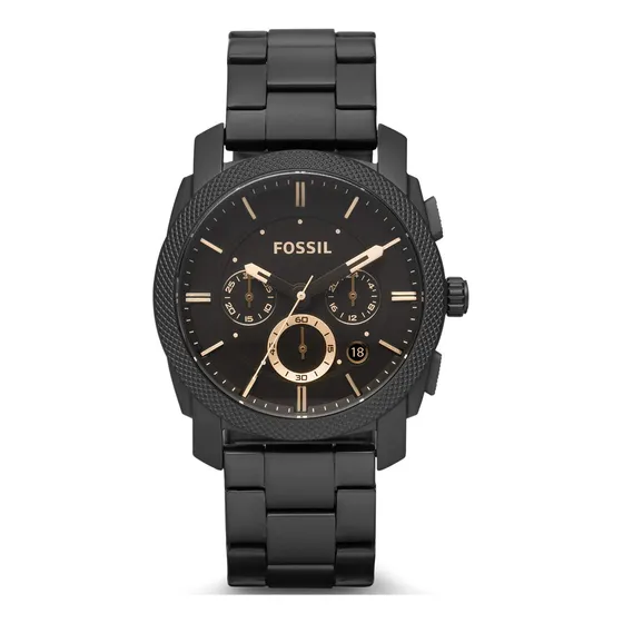 Fossil Reloj Cronógrafo Hombre Correa Acero Negro Fs4682