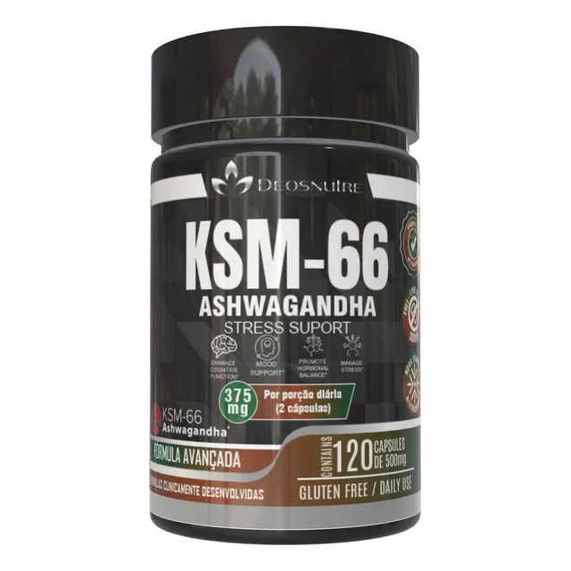 Ashwagandha Ksm-66 120 Cápsulas Deosnutre