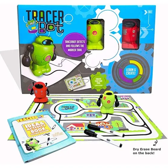 Mukikim Tracerbot Set (2 Robot Set)  Mini Robot Inductivo Q