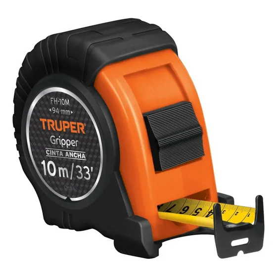 Truper FH-10M flexómetro gripper contra impacto 10 M cinta 33 Mm 14582