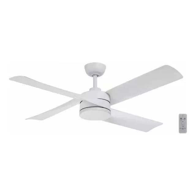 Ventilador Ventilador De Techo Hampton Bay N351-mwh Con 4 Palas De Acrilonitrilo Butadieno Estireno Color Blanco Mate Estructura Color Blanco Mate, 52 De Diámetro 50hz 127v