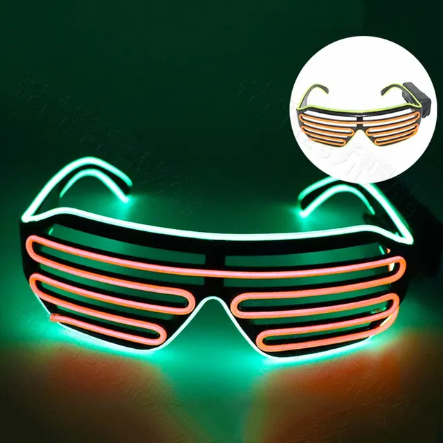 Lentes Luminosos Luz Led Retro Halloween Fiesta Boda