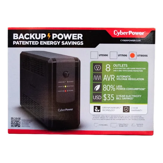 Cyberpower Ups Ut1000g 1000va Entrada 86 - 148v Salida 120v