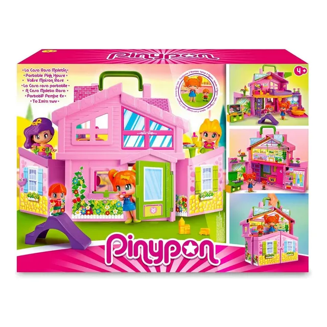 Pinypon - Casa Rosa Maletín Casita De Muñecas Plegable