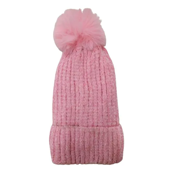 Gorro Invierno Infantil Chenille Liso Mm-6961