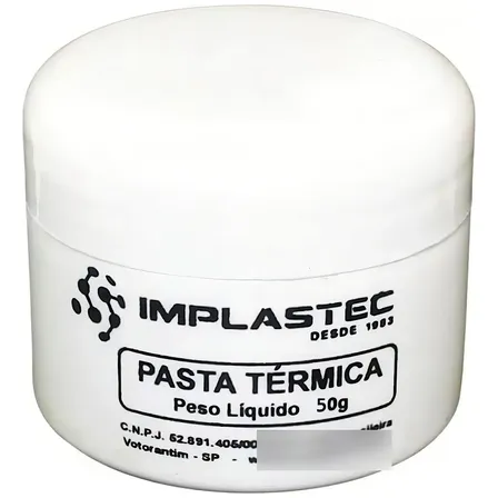 Pasta Térmica Implastec 50g Pote 0,4w/m.k Cor Branco