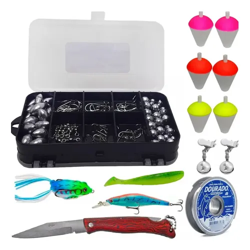 Kit Pesca Esportiva Summer Estojo Anzol Nickel Variedade Captura