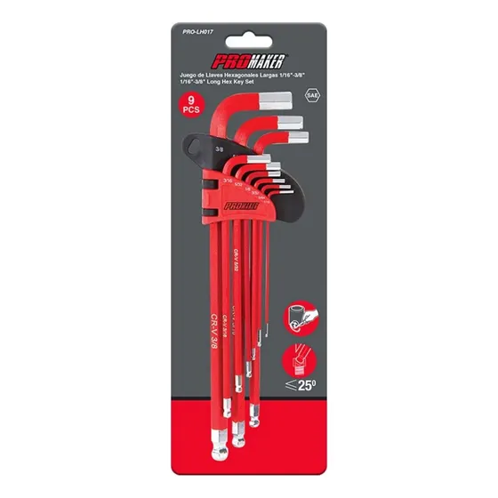 Juego De Llaves Hexagonales Largas 1/16  - 18/   Promaker