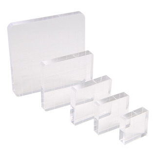 Bloques De Estampación Acrílicos Transparentes, 6 Piezas, He Bloques De Estampación Acrílicos Transparentes, 6 Piezas, He