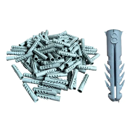 Bucha 8mm Sem Anel P/ Parede Bucha N 8 - Pct 1000 Peças