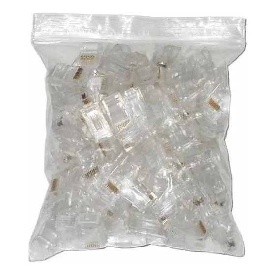 Conector De Red Rj45 Cat 5e Bolsa De 100 Unidades