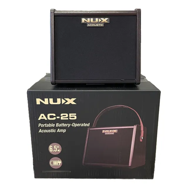 Nux Amplificador Ac25 Acustico 25w Recargble + Rocker Music