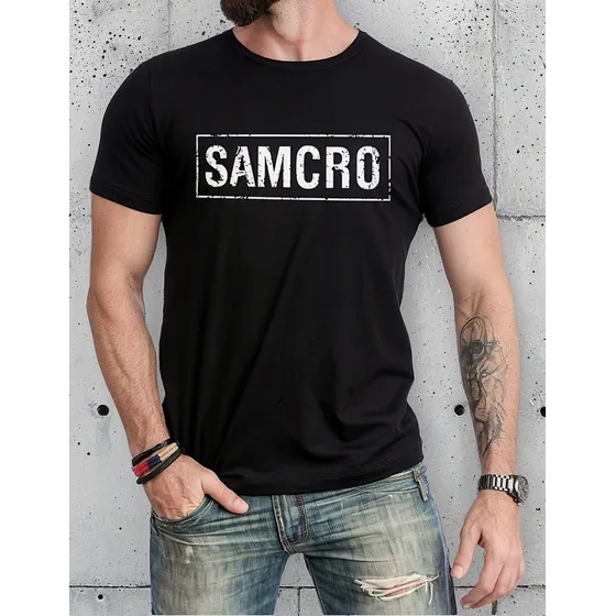 Camiseta Samcro Sons Of Anarchy Soa Frente E Brasão Costas