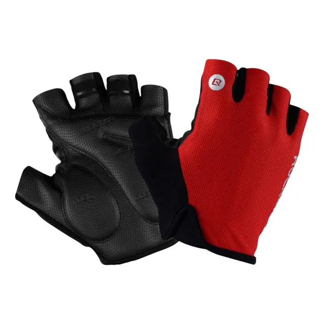 Guantes Para Ciclismo De Medio Dedo Rockbros Color Rojo 