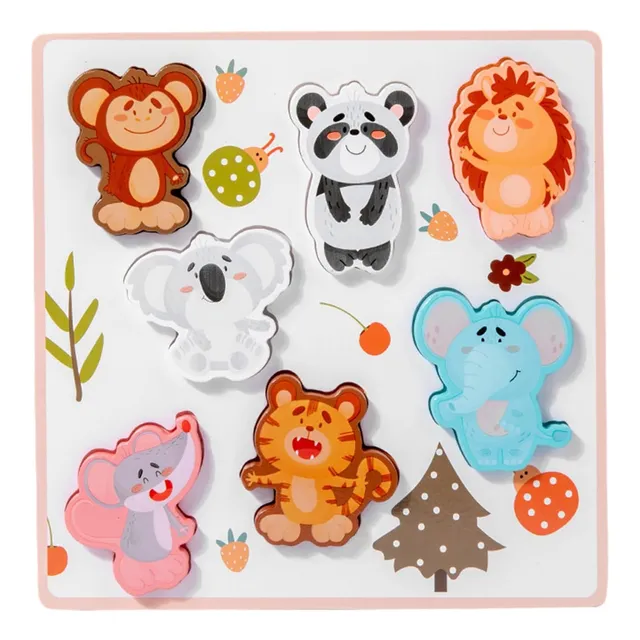 Rompecabeza Encastre Madera Juego Didactico Niños Motricidad
