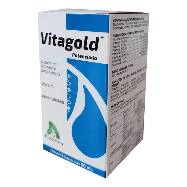 Vitagold Potenciado - 50 Ml - Vitamina - Pássaros E Aves