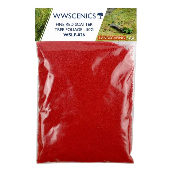 Flocado Flor Roja Fina 1.76 Oz Wslf- Efecto Follaje Arbol