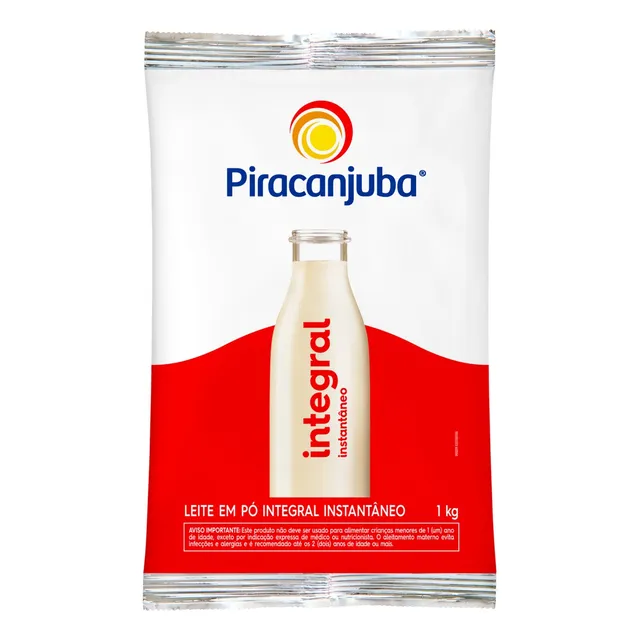 Leite Pó Instantâneo Integral Piracanjuba Pacote 1kg