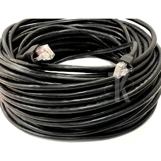 Cabo De Rede -- Internet -- Externo -- 50 Metros -- Blindado Cor Preto