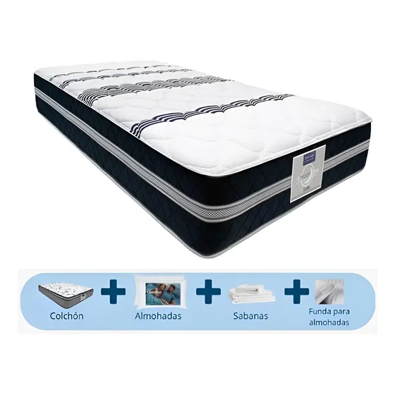 Colchón Restonic King Size  + 2 Almohadas + Juego De Sabanas