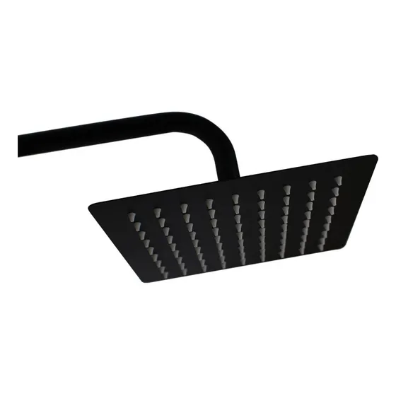 Regadera Tipo Lluvia 8 Cuadrada Negro Griven