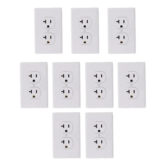 Placa Duplex Tierra Aislada Supplier Blanco 10 Pza Blanco