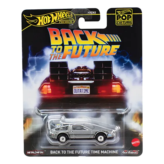 Hot Wheels Premium Volver Al Futuro Time Machine Delorean Plateado