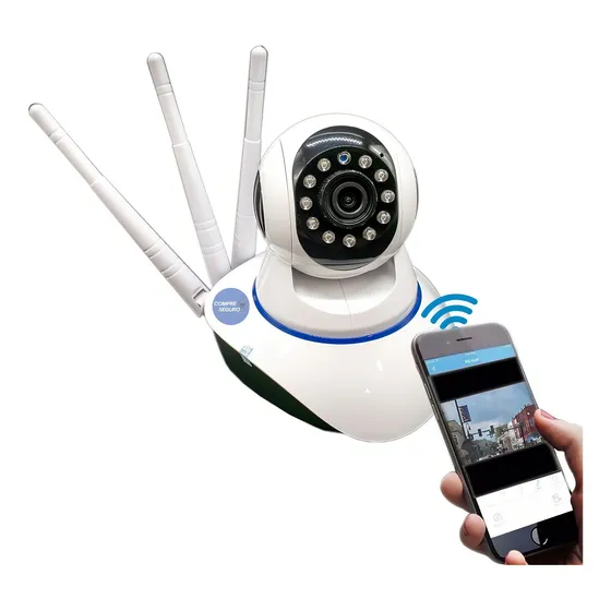 Cámara de seguridad Jortan 360 Dome con resolución de 2 MP, visión nocturna incluida, blanca