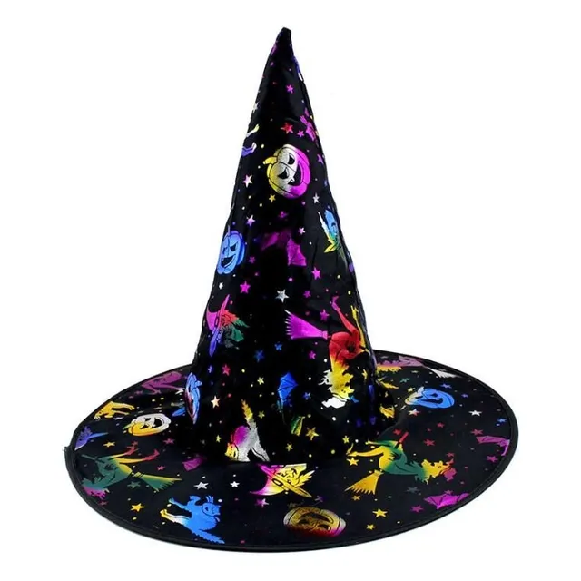 Sombrero De Bruja Con Estampados Halloween Cotillon Disfraz