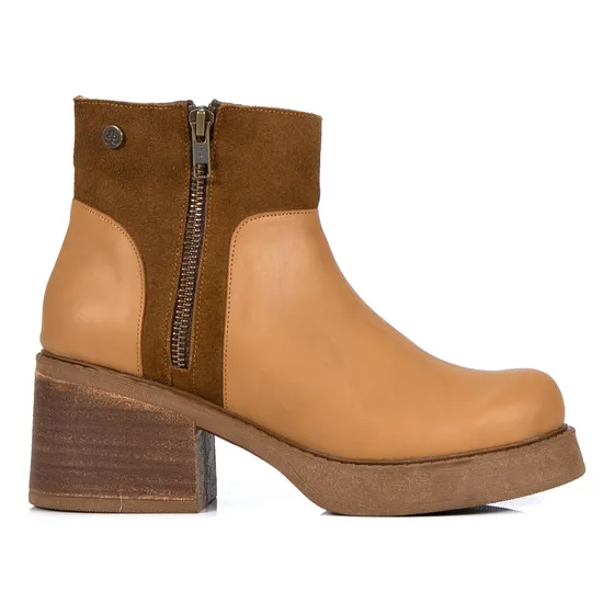 Botas De Cuero Dama Plataforma Taco Alto Moda Citadina Lagar