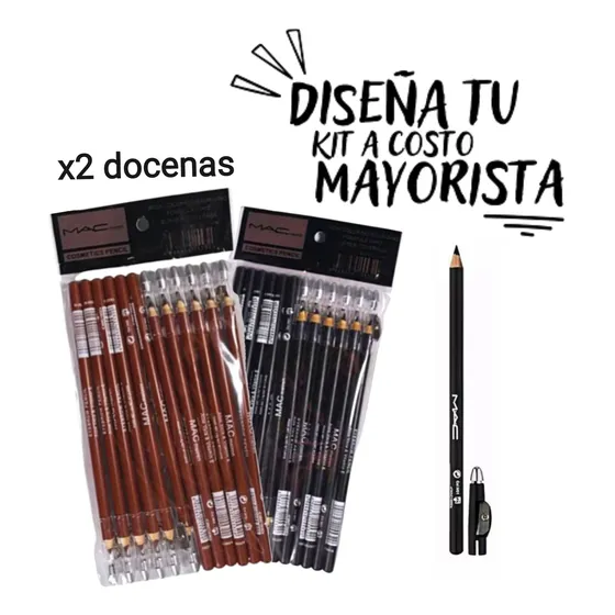 Lapiz Marron Cejas Surtido Sacapunta Huda Beauty Mac