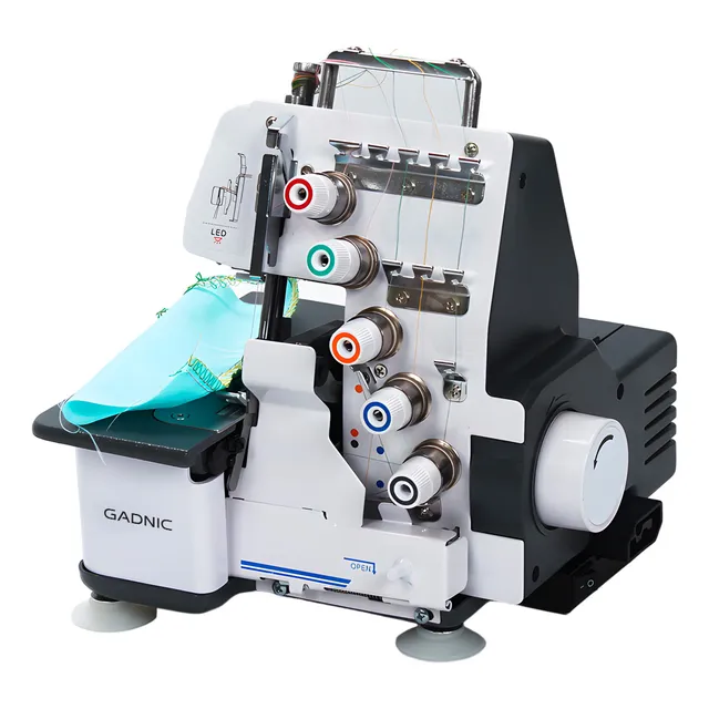 Maquina De Coser Overlock Gadnic 5 Hilos Potente Motor 120w Color Blanco
