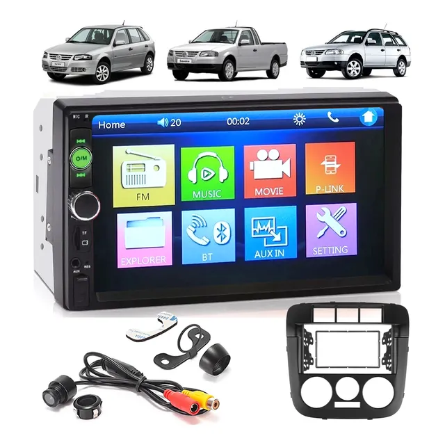 Kit Multimídia Gol Saveiro Parati G4 Mp5 + Moldura + Câmera