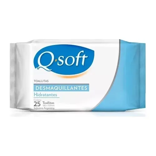 Toallitas Q Soft Facial Hidratante 25 Unidades X 3 Unidades