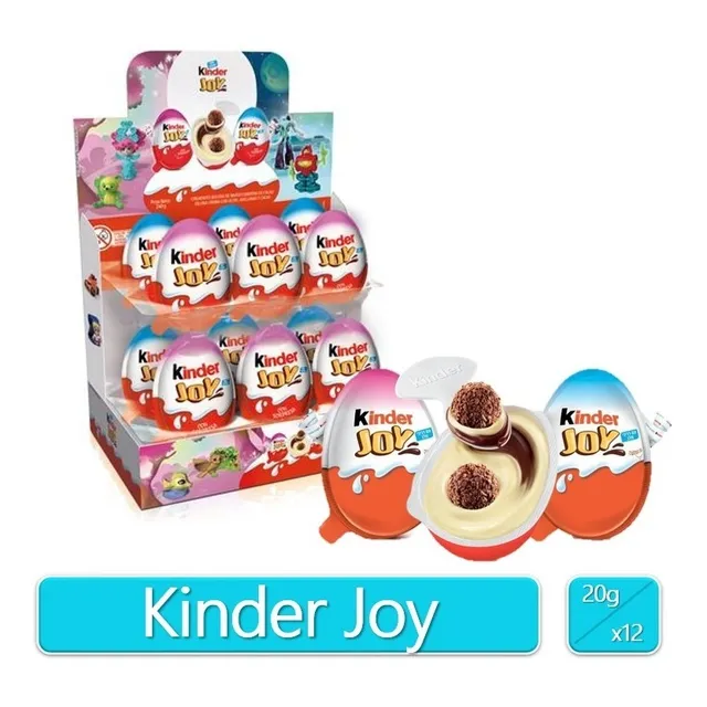 Huevo Sorpresa Chocolate Kinder Joy Ferrero 12 Unid 