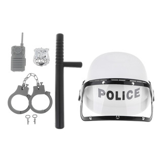 Juego De Rol De Policía De 5 Piezas - Casco De Policía Juego De Rol De Policía De 5 Piezas - Casco De Policía