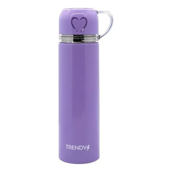 Trendy Termo Botella Pico Cebador Taza En Tapa Cod 14088 Color Lila