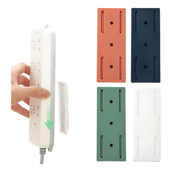 4pcs Socket Holder Organizador Enchufes Sin Perforaciones