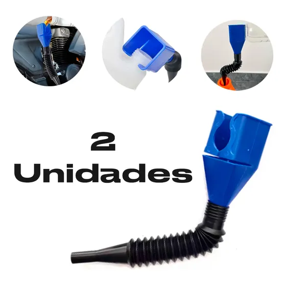 Embudo De Cuello Flexible Plastico Hr-802 Gasolina Aceite
