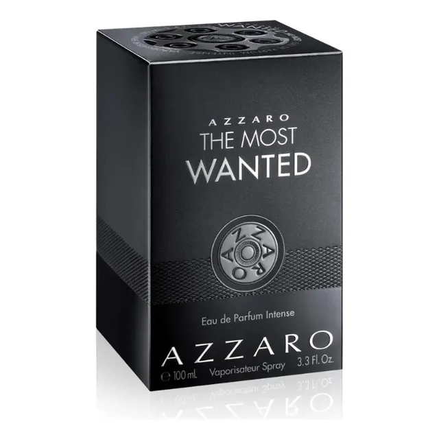 Perfume Masculino Eau De Parfum Intense Fragrância Fougère Ambarada Amadeirada Com Notas De Cardamomo Caramelo E Madeira Âmbar, The Most Wanted Azzaro, Frasco Com 100ml