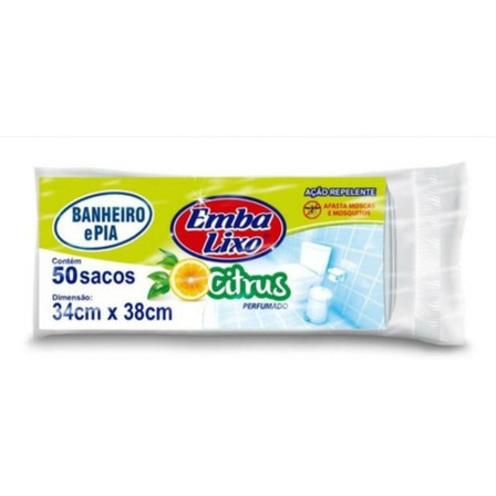 Saco De Lixo Para Pia E Banheiro Com 50 Unidades Perfumado Cor Branco Saco De Lixo Para Pia E Banheiro Com 50 Unidades Perfumado Cor Branco