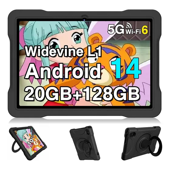 Android 14 Tablet Niños 10.1 20+128gb 5g Con Heavy Funda Eva