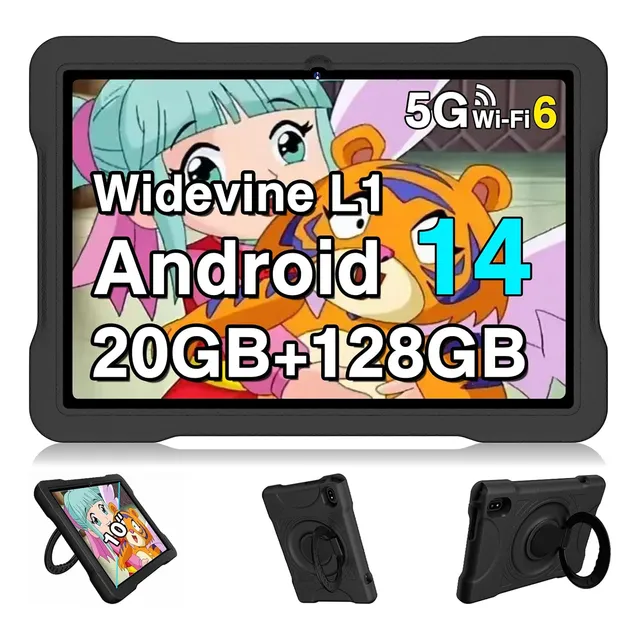 Android 14 Tablet Niños 10.1 20+128gb 5g Con Heavy Funda Eva