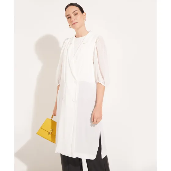 Chaleco Mujer Patprimo  Blanco Rayon 30250024-10020