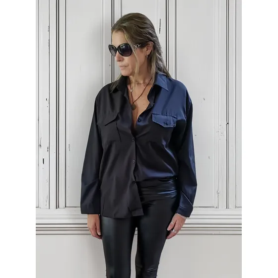 Blusa Negra Mujer - Camisa - Blusón