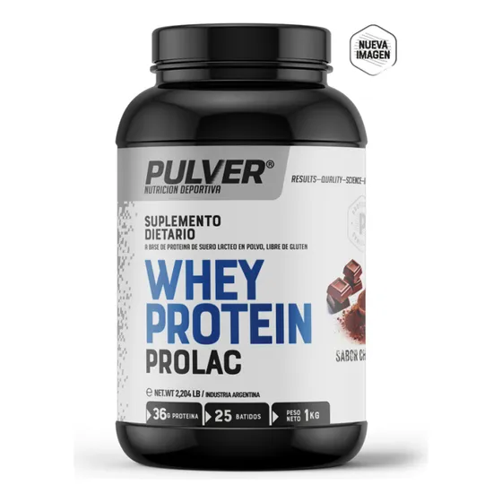 Suplemento Pulver Prolac Whey Protein sabor chocolate de 1kg Polvo